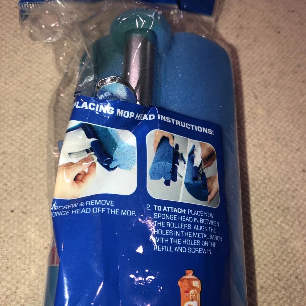 Mr. Clean ROLLER Mop Refill Durable Sponge Head Brand NEW